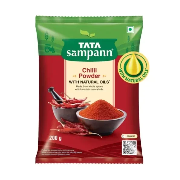 Tata Sampann Chilli Powder with Natural Oils, 200g, Lal Mirchi Powder, Mirchi Powder available on Herbkart