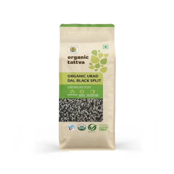 Organic Tattva Urad Dal Black Split, 500g available on Herbkart