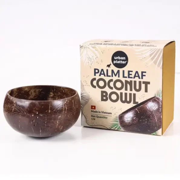 Urban Platter Palm Leaf Coconut Bowl, 1 Unit available on Herbkart