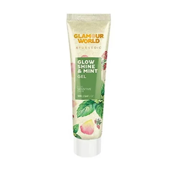 Glamour World Ayurvedic Glow Shine & Mint Gel - Natural Acne Removal Gel - 100ml available on Herbkart