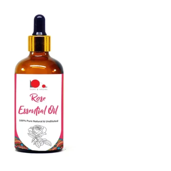 looms & weaves - Rose Essential oil (100% Pure and Natural Therapeutic grade Steam distilled oil for skin care, Hair care, and Aromatherapy - 30 ml), Herbkart8t761t4b205v9vL.webp, Herbkart8t761t4b205v9vL