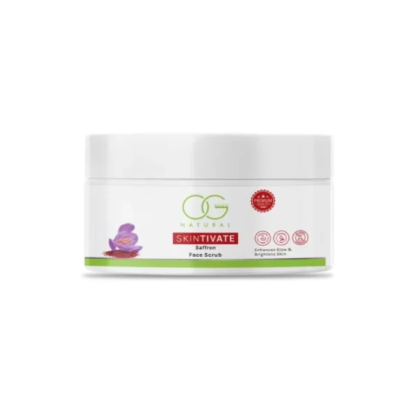 OG BEAUTY Natural Skintivate Saffron Face Scrub | Infused with Saffron Extract | Revitalizes Skin Texture | Suitable for All Skin Types | 125 GM, Herbkart8t751VClovgyaL.webp, Herbkart8t751VClovgyaL