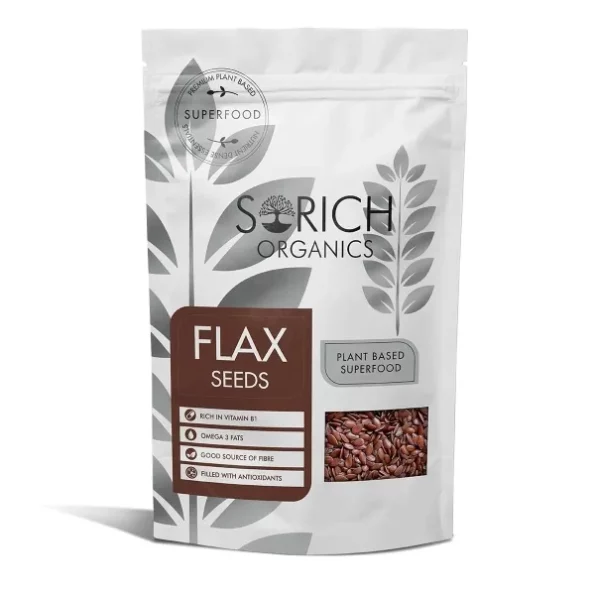 Sorich Organics Flax Seeds 200g available on Herbkart