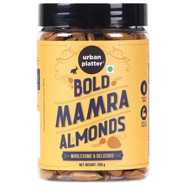 Urban Platter Mamra Almonds, 250g available on Herbkart