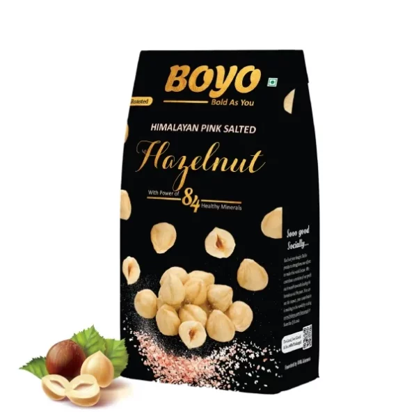 BOYO Roasted Hazelnut Himalayan Pink Salted - Hazelnuts, 150g available on Herbkart