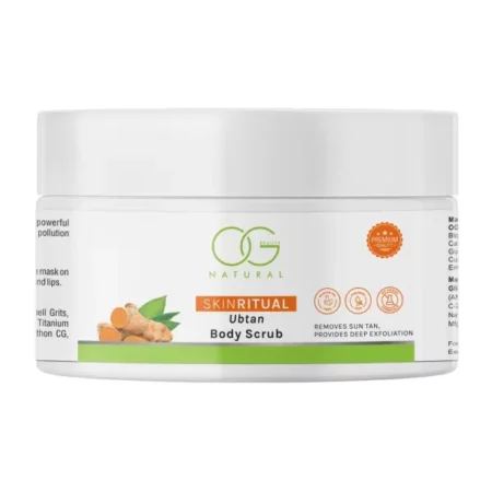OG BEAUTY Natural Skinritual Ubtan Body Scrub | Infused with Turmeric & Sandalwood | Smoothen & Brighten Skin | Reduces Dark Spots & Dead Skin Cells | 200ml