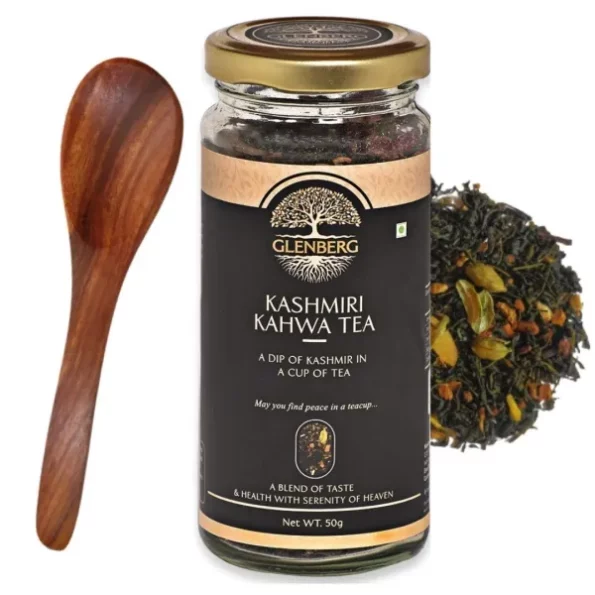 Glenberg Kashmiri Kahwa Green Tea, 50Gm, 25 Cups available on Herbkart