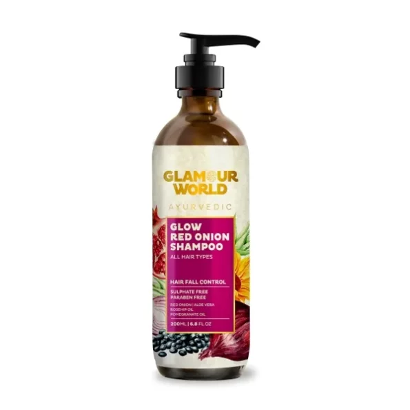 Glamour World AYURVEDIC Onion Shampoo for Hair Growth & Hair Fall Control with Glow Red Onion Sulphate Free Shampoo | 250ml, Herbkart8t7717HaHnQS1L.webp, Herbkart8t7717HaHnQS1L