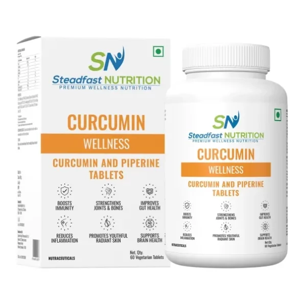 Steadfast Nutrition Curcumin with Piperine (60 Tablets) available on Herbkart