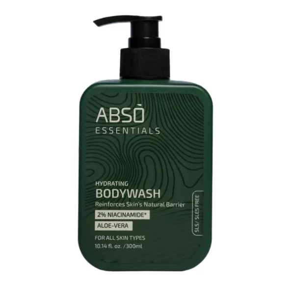 ABSO ESSENTIALS Hydrating Bodywash with Niacinamide and Aloe Vera (300 ML) available on Herbkart