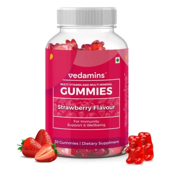 Vedamins Multivitamin Gummies: Promote Healthy Growth, Boost Immunity, Enhance Energy, 30 Gummies available on Herbkart