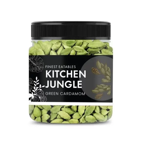 Kitchen Jungle Green Cardamom 8mm BOLD (elaichi) Whole (100 Grams) available on Herbkart