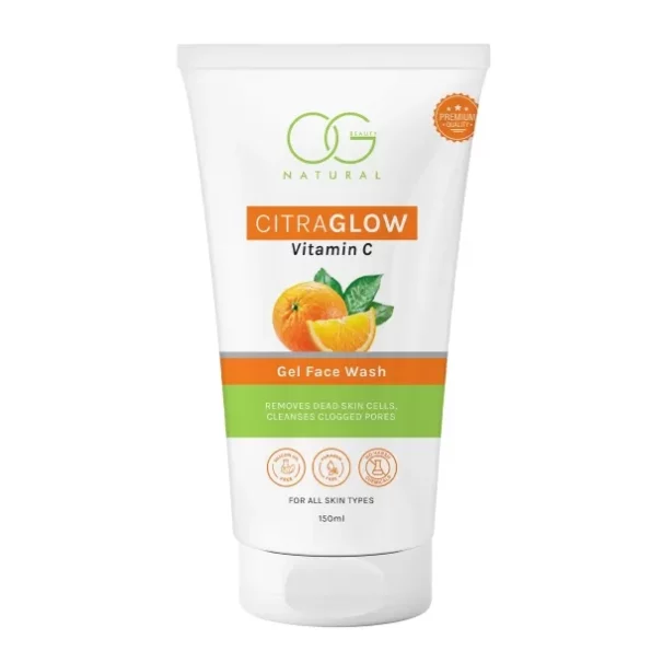 OG Beauty Natural Citraglow Vitamin C Gel Face Wash 150 ML available on Herbkart