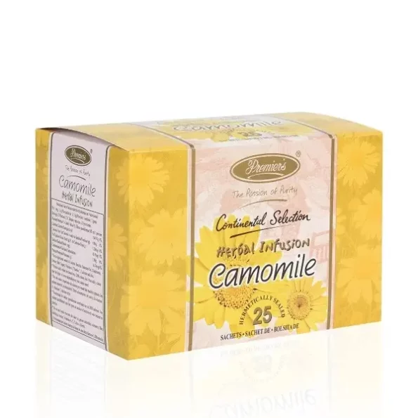 Premiers Chamomile Herbal Tea, Caffeine Free, 100% Pure and Authentic, 25 Tea Bags, 325 GMS available on Herbkart