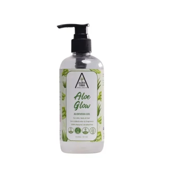 AuraTree Aloe Glow Aloe vera gel 300ml available on Herbkart