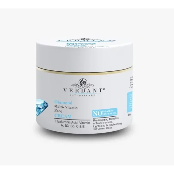 Verdant Diamond Face Cream with Hyaluronic Acid & Multi-Vitamin - 100 ml available on Herbkart