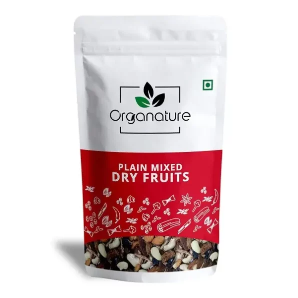 Organature Mixed Plain Nuts 6 in 1 (350 Grams) available on Herbkart