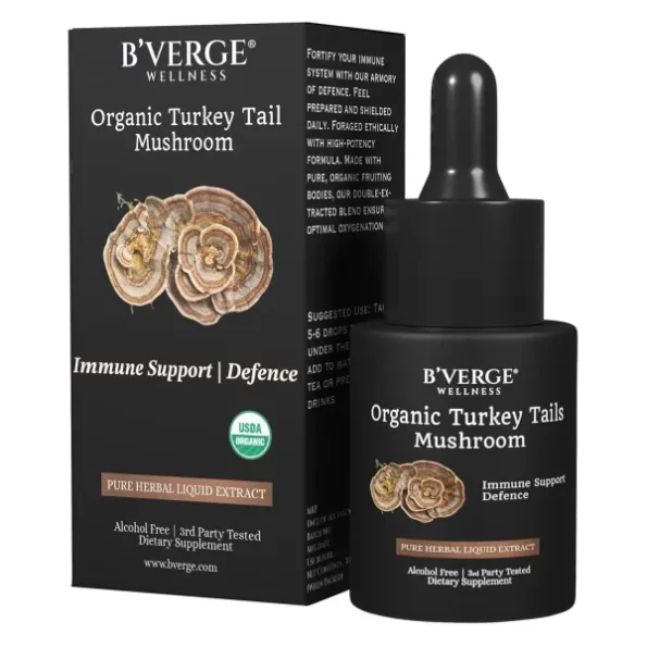 BVERGE Turkey Tail Mushroom Liquid Extract 30ml available on Herbkart