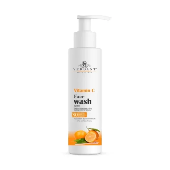 Verdant Natural Care Vitamin C Face Wash with Niacinamide, 200 ml available on Herbkart