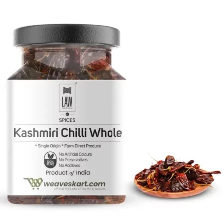 looms & weaves - Premium Kashmiri Chilli Whole - 50 gm (Single Origin, Farm Direct Produce, Organically Grown & Made in small batches)