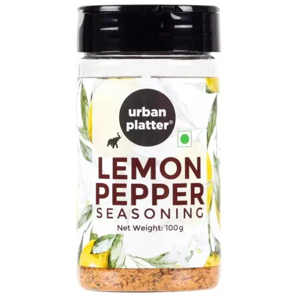 Urban Platter Lemon Pepper Seasoning Mix Shaker Jar, 100g available on Herbkart