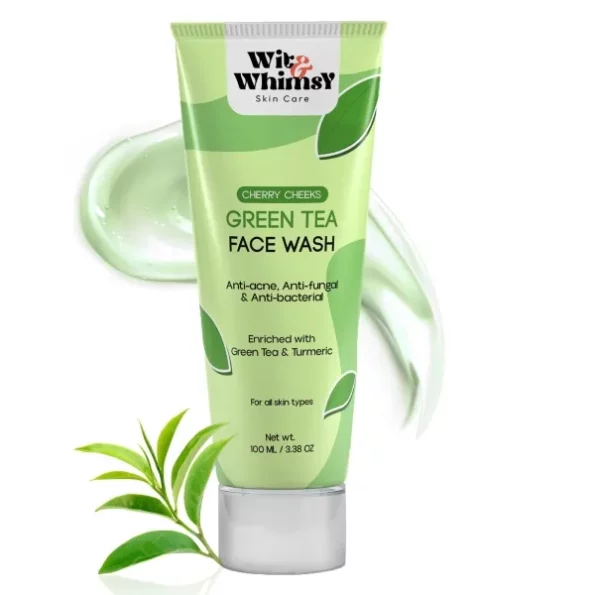 Wit & Whimsy Cherry Cheeks Green Tea Face Wash - 100ml available on Herbkart