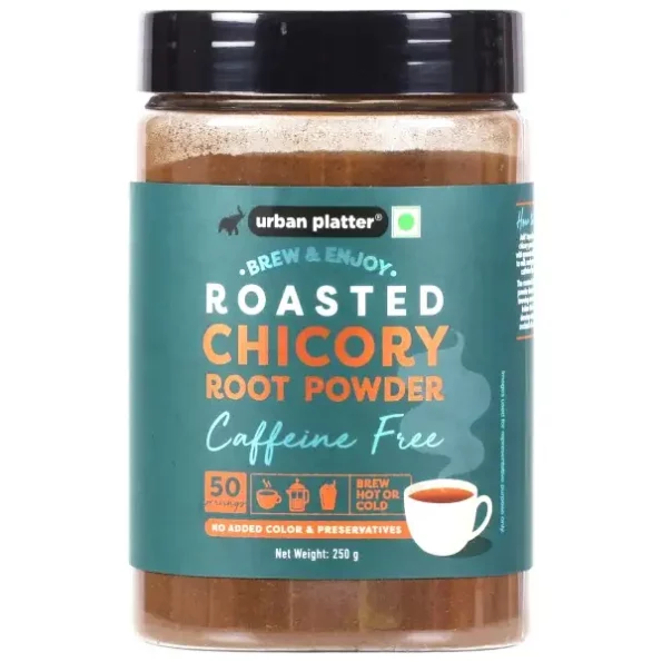 Urban Platter Roasted Chicory Root Powder, 250g available on Herbkart