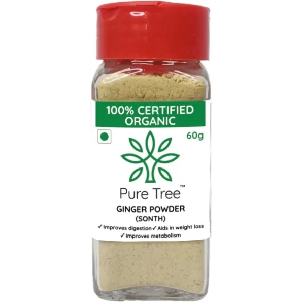 Pure Tree Certified Organic Adrak Powder 60 g, Herbkart8t7610gC4-n8YL.webp, Herbkart8t7610gC4 n8YL