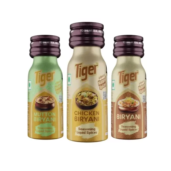 Tiger Chicken Biryani, Tiger Mutton Biryani, Tiger Biryani Food Essence Seasoning Liquid Spices - 18 * 3-54 ML, Herbkart8t771gVbFhUHCL.webp, Herbkart8t771gVbFhUHCL