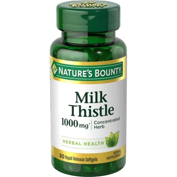 Natures Bounty Silymarin Milk Thistle 1000mg - 50 Softgels available on Herbkart