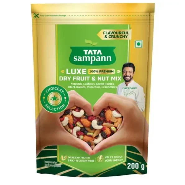 Tata Sampann Luxe Dry Fruit & Nut Mix, 200g available on Herbkart