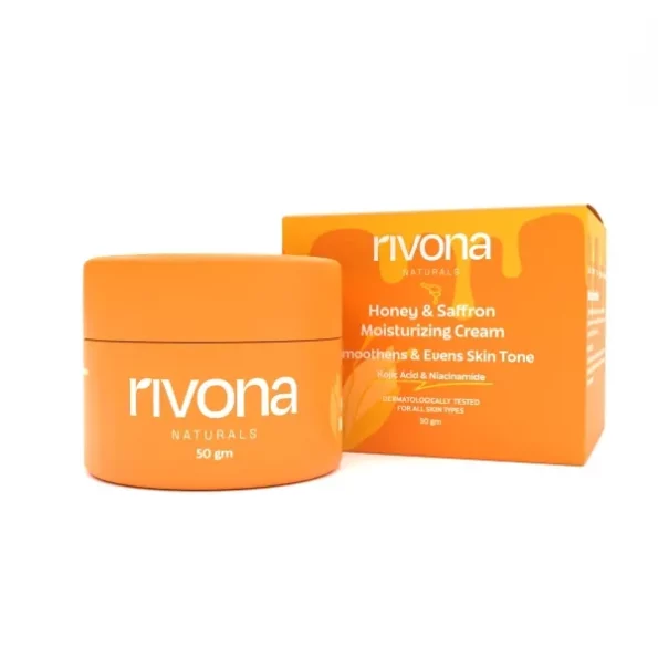 Rivona Naturals Honey & Saffron Face Cream, 50 gm available on Herbkart