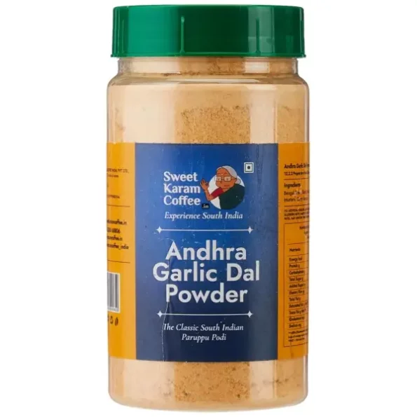 Sweet Karam Coffee Tasty and Healthy Andhra Garlic Dal Powder | 180 Grams | Idli Podi | Chutney Powder | Seasoning Masala | No Preservatives | Authentic South Indian Taste | Aromatic & Flavourful, Herbkart8t781AH44bllfL.webp, Herbkart8t781AH44bllfL