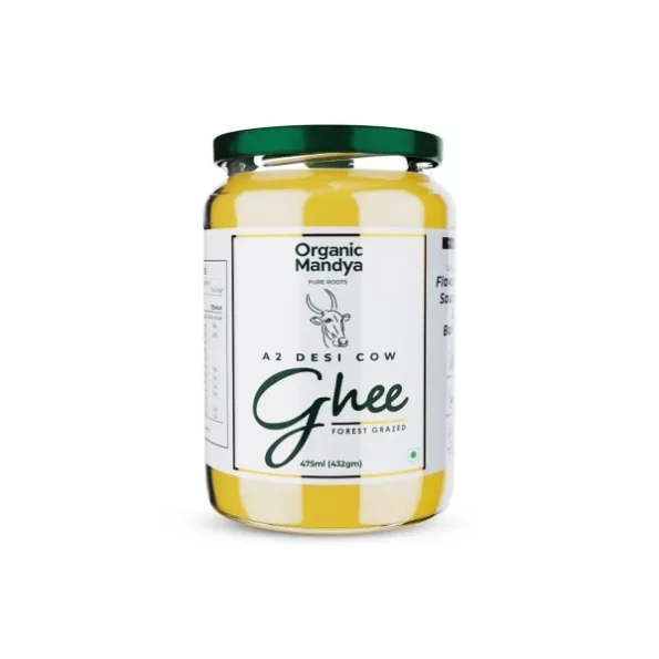 Organic Mandya Premium A2 Desi Ghee 475 ml available on Herbkart