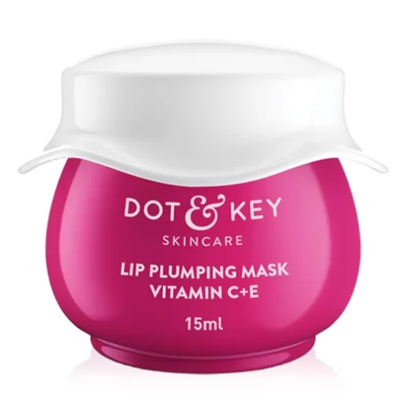 Dot & Key Lip Plumping Mask With Vitamin C + E, (Wild Berries & Pomegranate) 15ml available on Herbkart