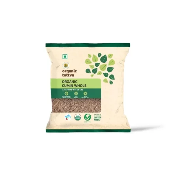 Organic Tattva, Organic Whole Cumin Seeds/Jeera - 100 Gram, 100% Vegan, Gluten Free, Quality Indian Spice, Fresh Natural Jeera available on Herbkart