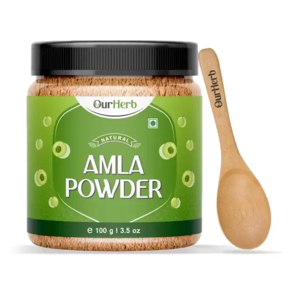 OurHerb Pure & Natural Amla Powder for Health, Skin & Hair - 100g available on Herbkart