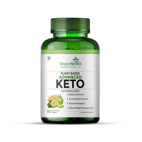 Simply Herbal Advanced Keto Weight Management Supplement1000MG with Green Tea Coffee Garcinia Cambogia Extract - 60 Capsule available on Herbkart