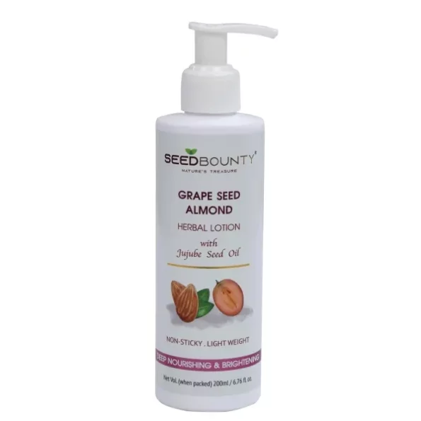 SEEDBOUNTY Grape seed Almond Jujube Herbal Body Lotion 200 ML available on Herbkart