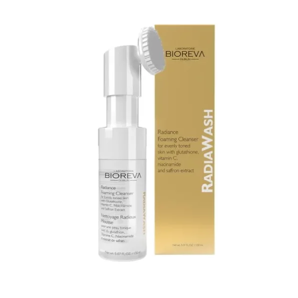 Bioreva RadiaWash Foaming Cleanser with Glutathione, Vitamin C, Niacinamide & Saffron Extract, 150 ml available on Herbkart