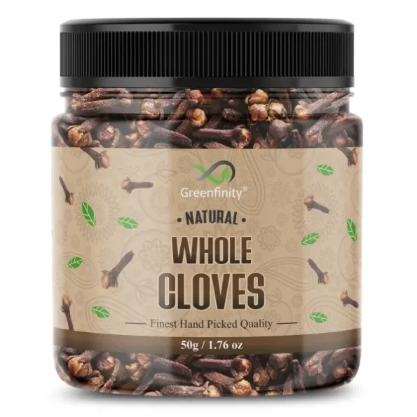 GreenFinity Whole Natural Raw Dried Clove - 50g available on Herbkart