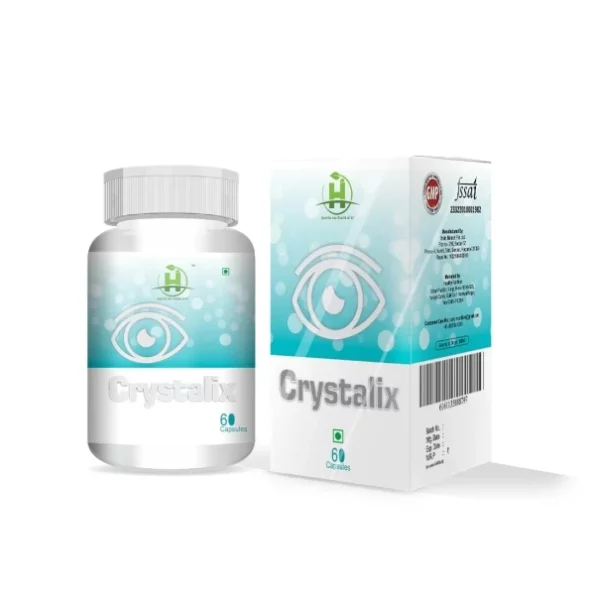 Healthy Nutrition Crystalix Eye Supplement with Lutein Improve Vision For Kids & Adults, Vegetarian (60 Capsules) available on Herbkart