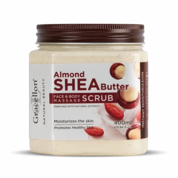 Gracellon Almond Shea Butter Face & Body Massage Scrub available on Herbkart