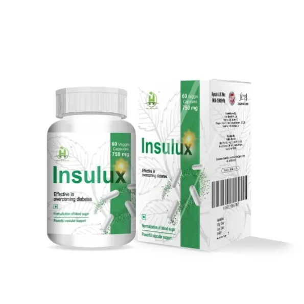 Healthy Nutrition Insulux 750mg (60 Capsules) available on Herbkart