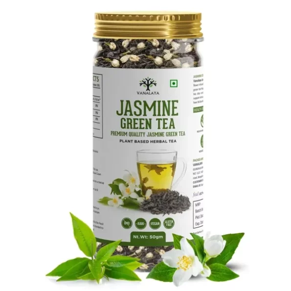 Vanalaya Jasmine Green Tea 50gm available on Herbkart