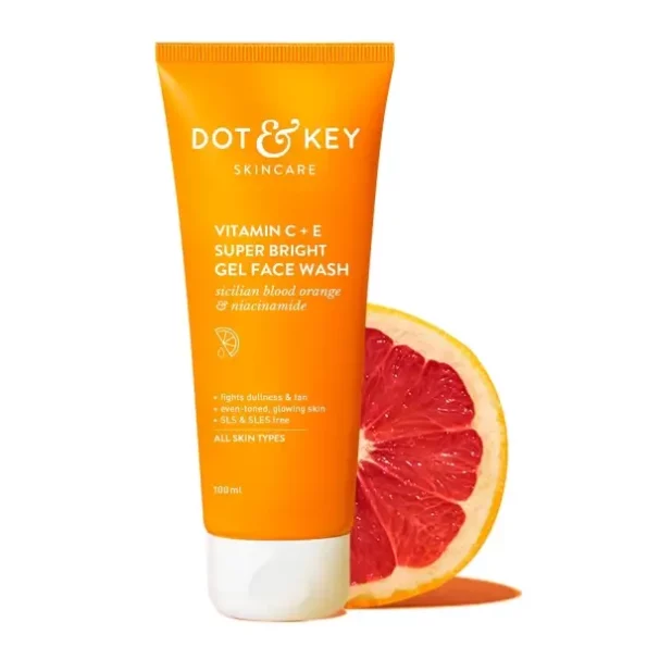 Dot & Key Vitamin C + E Super Bright Gel Face Wash For Glowing And Brightening Skin 100 Ml available on Herbkart