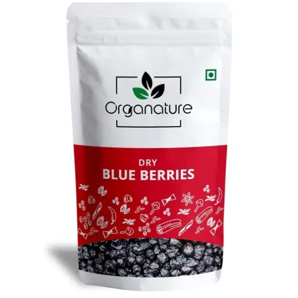 Organature Whole Dried Blueberries/Blueberry dry fruit (250 Grams) available on Herbkart