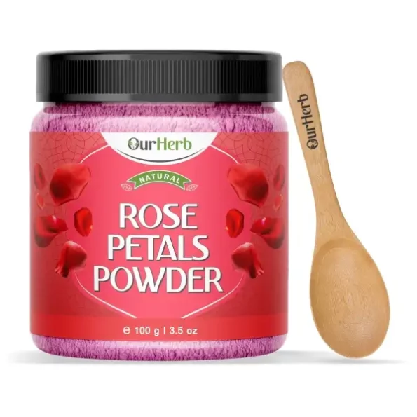 OurHerb Pure & Natural Rose Petal Powder 100g available on Herbkart