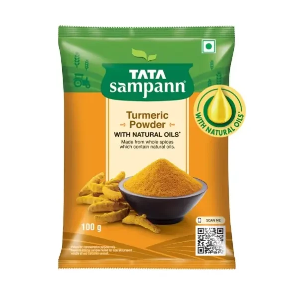 Tata Sampann Turmeric Powder With Natural Oils, 100g, Haldi Powder, Herbkart8t761W4JIX9kvL.webp, Herbkart8t761W4JIX9kvL