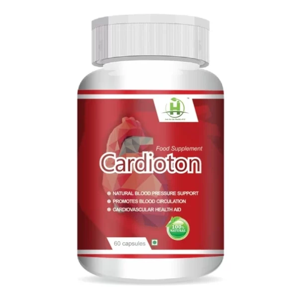 Healthy Nutrition Cardioton with Arjuna Extract & Moringa Extract Heart Health Supplement Veg (60 Capsules) available on Herbkart